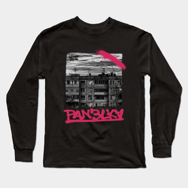 POST-SOVIET PANELKA // Typical russian panel houses Long Sleeve T-Shirt by MSGCNS